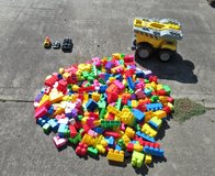 LEGO mega blocks Classic Brick Box Building Set / with trucks / used like new in Byron, Georgia