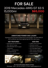 2019 AMG GT 63s 4door USAREUR license plate for sale in Wiesbaden, GE