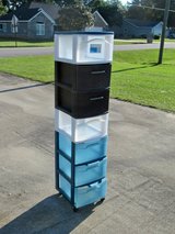 chest of drawer & wheels/14-13-57"Tall/good 4 dorm room/come with extra top to make 2complete units in Byron, Georgia