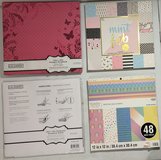 New! Scrapbook + addl filler pages & 2 partial Scrapbooking Paper Pads Bundle in Naperville, Illinois