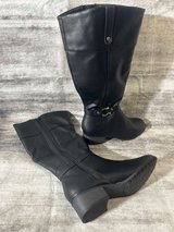 ? Karen Scott Black Leather Knee-High Boots – New & Chic Size 12 in Kingwood, Texas