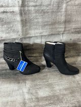 ?? White Mountain Black Faux Leather Ankle Boots – Chic & Modern, Size 11 in Kingwood, Texas