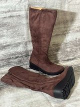? Bzees Brown Faux Suede Knee-High Boots – Stylish & Comfortable in Kingwood, Texas