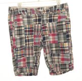 American Eagle Madras Patchwork Plaid Bermuda Shorts Woman's Size 6 in Joliet, Illinois