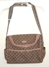 Pink and Beige Gucci Baby Diaper Bag in Shorewood, Illinois