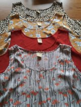 Lot of 4 Faded Glory Tank Tops Blouse Plus 4X 26W 28W Floral Leopard Solid in Oswego, Illinois