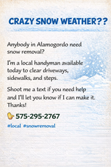 Snow Removal Driveways, Sidewalks, and Steps in Alamogordo, New Mexico