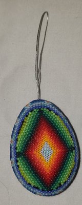 Handmade Huichol Beaded Egg Ornament in Sacramento, California