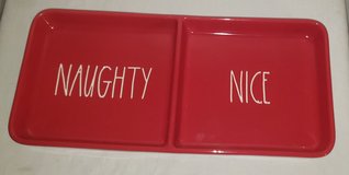 Rae Dunn Artisan Collection by Magenta "Naughty-Nice" Two-Partition Ceramic Serving Platter in Sacramento, California