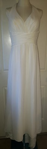 DB Studio White Formal/Wedding Sleeveless Dress (Size 10) in Sacramento, California
