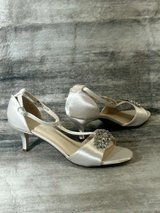 ? Benjamin Walk Women’s White Satin Heels – Elegant & Sparkly ? in Spring, Texas
