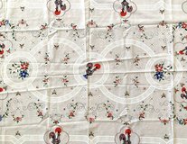 Vintage Portugal Tablecloth - Rooster & floral pattern - fits 6' rectangle Table - Like New! in Joliet, Illinois