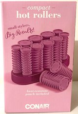 New! Conair Compact Hot Rollers - 10 multi-size curlers in Pouch in Naperville, Illinois