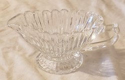 Vintage Clear Ribbed Pressed Glass Scalloped Edge Gravy Boat/Creamer in Sacramento, California