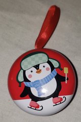 See's Snowman Lollipop Empty Case Tin Holder Ornament in Sacramento, California