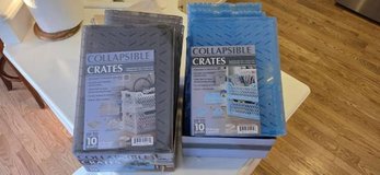 Easier Living® Blue Gray Collapsible Crates - New (Retail $8+tax) in Chicago, Illinois