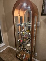 Lighted curio cabinet in Lackland AFB, Texas