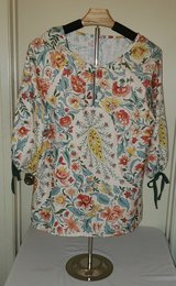 Chery Betty Boho Vintage Floral Blouse with Tie Sleeves (S) in Sacramento, California