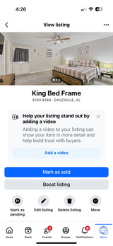 King bed frame in Fort Rucker, Alabama