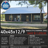 Ranch Style Barndominium shell in Gainesville, Georgia