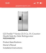 GE Profile Side by Side, 23.3 Cu Ft Refrigerator in Houston, Texas