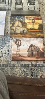 Assorted hanging pictures in Okinawa, Japan