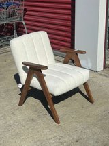 White Plush Accent Chair in Kingwood, Texas