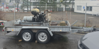 Selling Medium Trailer with Tilt Platform double axle 4 vwhels in Ramstein, Germany