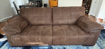 Raymour & Flanigan Couch and Powered Recliner in Plainfield, Illinois