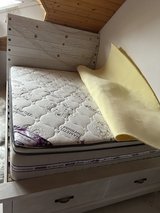 Queen bed in white with mattress in Ramstein, Germany