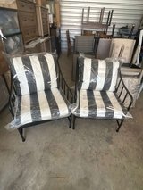 Set of 2 Patio Aluminum Chairs with Cushions in Kingwood, Texas