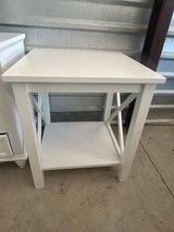 Brand new white nightstand made of real wood in Kingwood, Texas