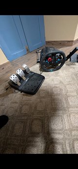 Play station logic tech car steering wheel and pedals in Wiesbaden, GE