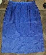 Royal Blue 100% Silk Skirt (Size 14) in Sacramento, California