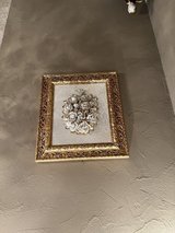 Capodimonte custom Italian procelain framing with flows in a vase, W/H 70x78 cm /27x30 inches in Hohenfels, Germany