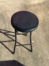 New Black Round Padded Stool – Metal Frame in Kingwood, Texas