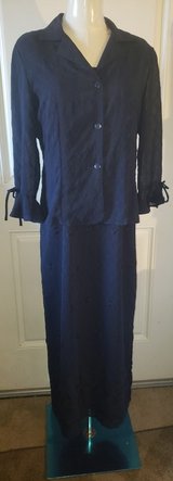 Studio I Navy Blue 2-Piece Long Sleeve Dress (Size 8) in Sacramento, California