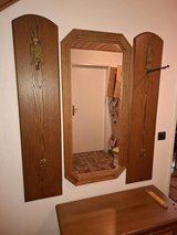 Oak Shoe Cabinet with Mirror in Ramstein, Germany