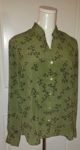Blair Sage Green Long Sleeve Blouse (Size S) in Sacramento, California