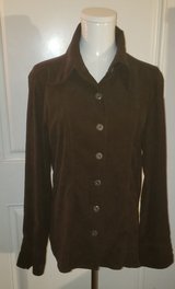 Sole Mio Brown Suede Long Sleeve Blouse/Blazer (Size M) in Sacramento, California