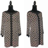 Style & Co Embellished Geometric 3/4 Sleeve Tunic Boho Blouse in Morris, Illinois