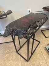 Handmade California Redwood Coffee Table – Epoxy Finish in Houston, Texas