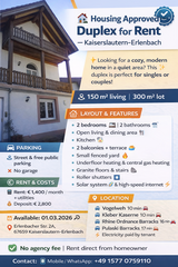 Housing Approved Duplex – Kaiserslautern-Erlenbach in Ramstein, Germany