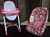 Bitty Baby Highchair and Car Seat in Alamogordo, New Mexico