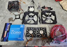 PC fans, CPU cooler, PC-4 8GB 3299 MHz RAM, Intel 15-650 Quad Core Processor, & Sata Cables in Camp Lejeune, North Carolina