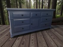 Large Broyhill Bedroom Dresser Chest Solid Wood 70x19x34 Navy Satin New in Kingwood, Texas