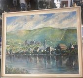 Heidelberg Oil Painting from 1940 in Ramstein, Germany