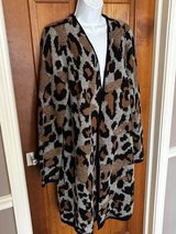 Animal Print long cardigan - XL in Naperville, Illinois