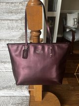 Coach Burgundy Metallic City Zip Tote in Chicago, Illinois