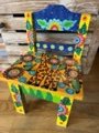 kids chair wooden hand painted in Okinawa, Japan